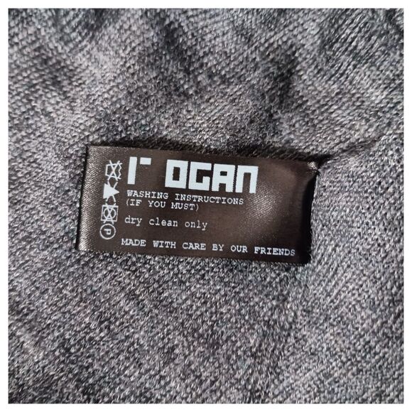 Rogan Baby Alpaca Wool Cardigan Sweater Large Peru Shawl Collar Grey - Picture 4 of 5